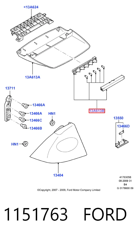 Фонарь сигнальный на Ford Mondeo III B4Y