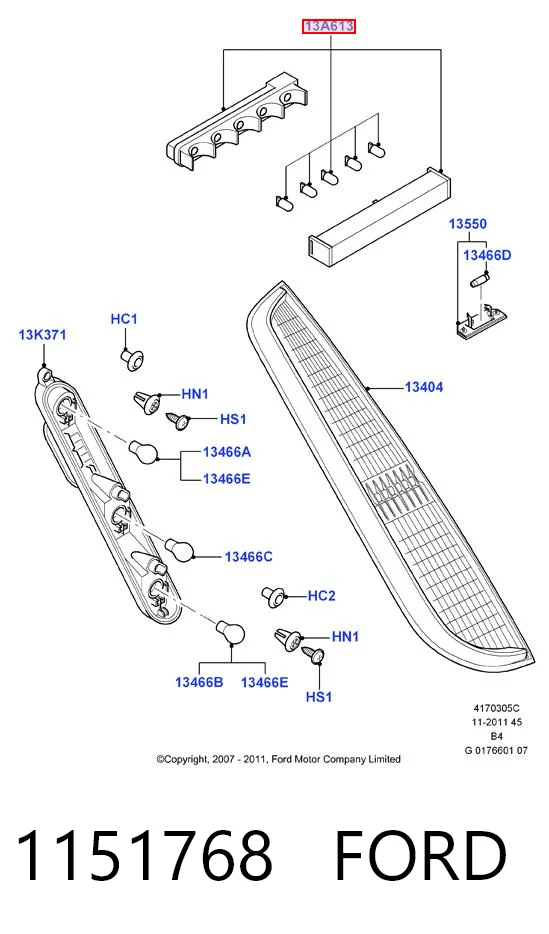 1151768 Ford Фонарь сигнальный
