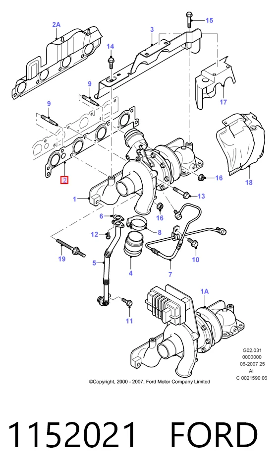 Прокладка коллектора выпуск на Ford Mondeo III B4Y
