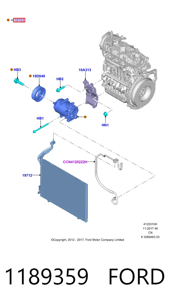 1189359 Ford Компрессор хладагента