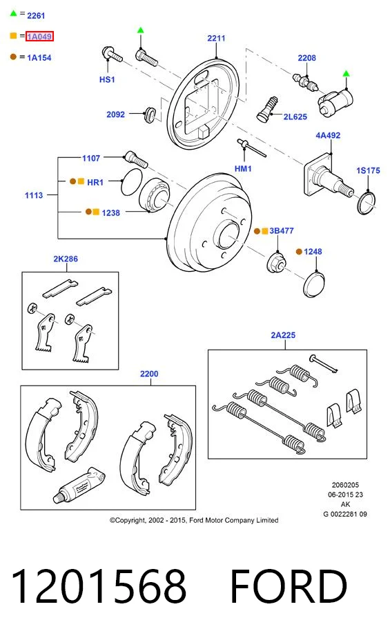 1201568 Ford Подшипник ступицы задней