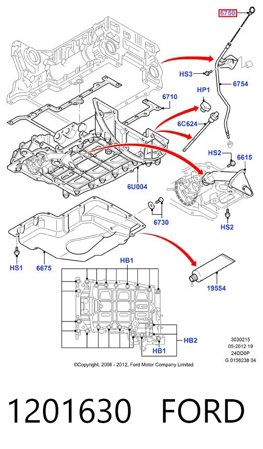 1201630 Ford Щуп уровня масла
