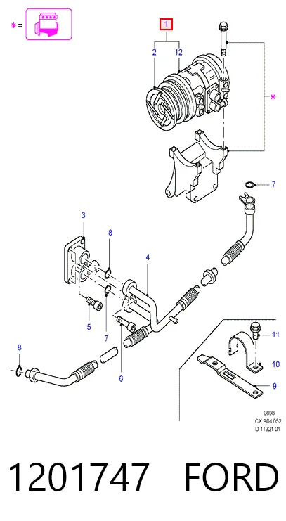 Компрессор хладагента на Ford Fiesta Mk3 GFJ