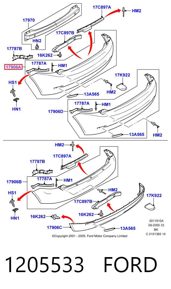 Задний бампер GP5802324877 GP