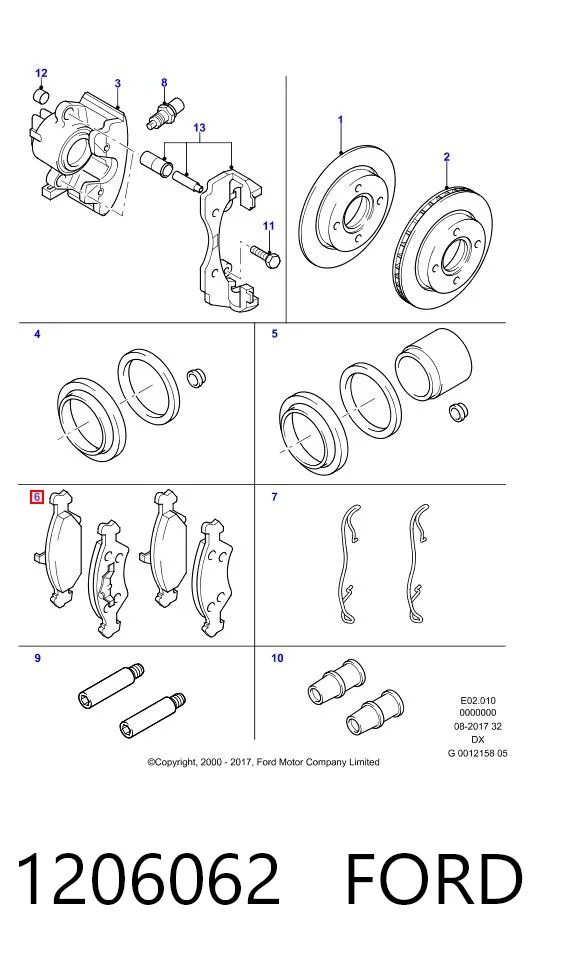 1206062 Ford Колодки передние