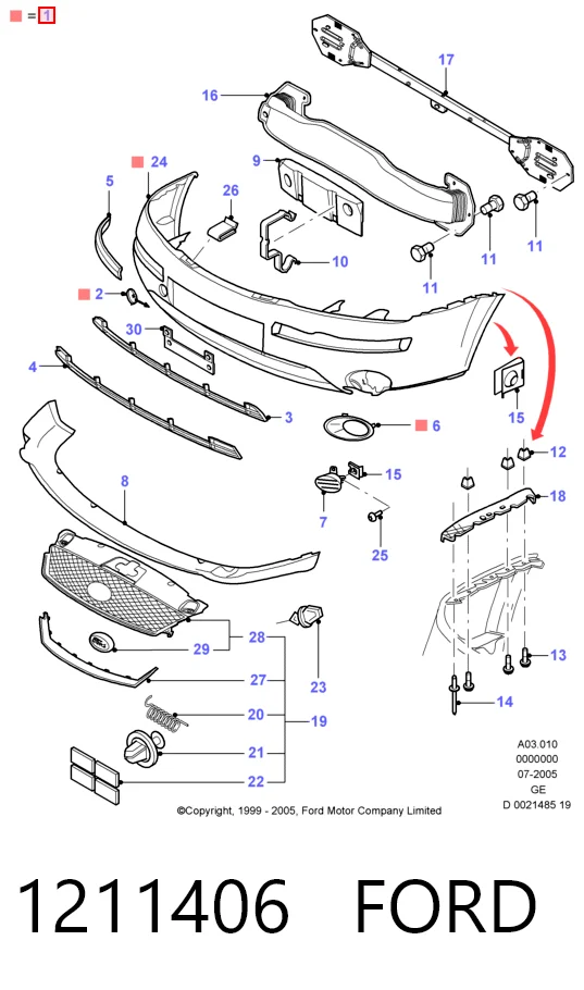FD04171BB TYG Бампер передний в сборе