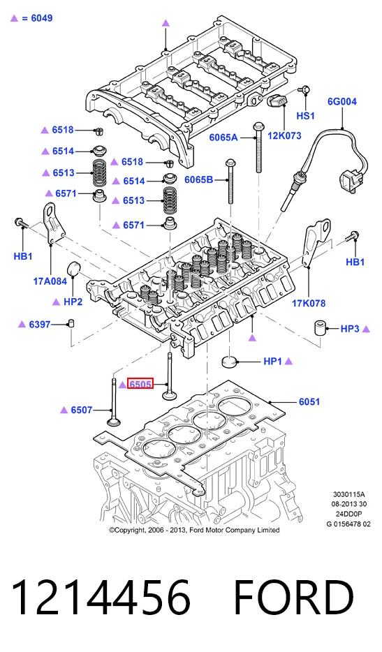 Выпускной клапан двигателя Land Rover LR004401 цена, от 6.33 USD