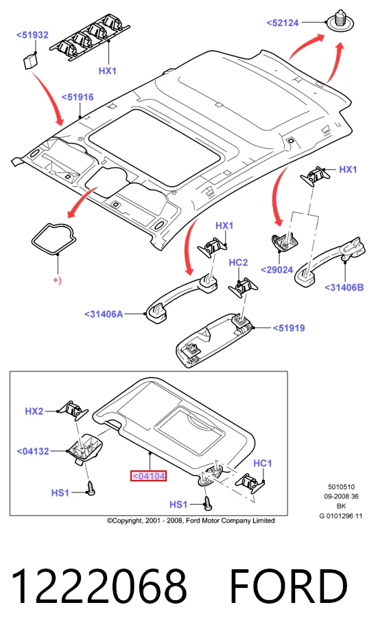 Козырек солнцезащитный автомобиля Ford Fusion универсал (JU) (2002 - 2012) цена, от 7.20 USD