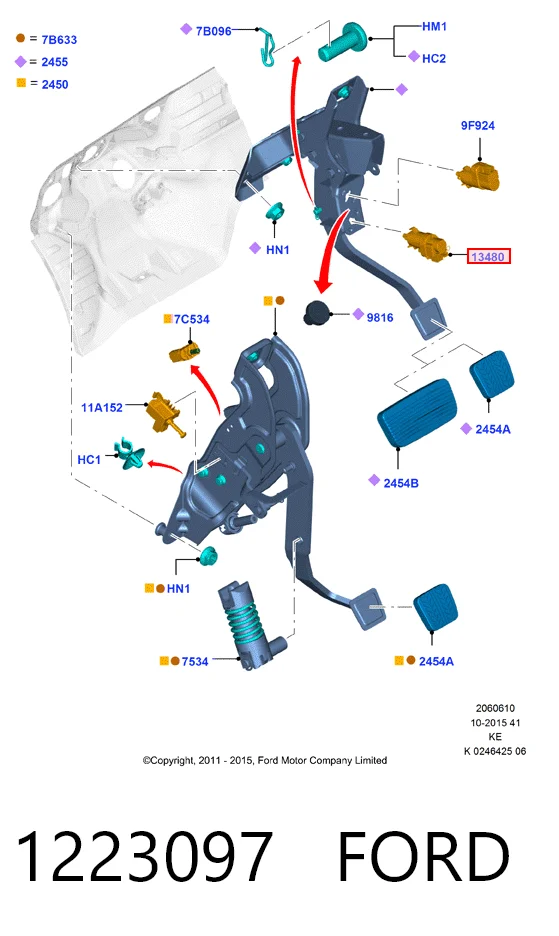 1223097 Ford Датчик тормоза