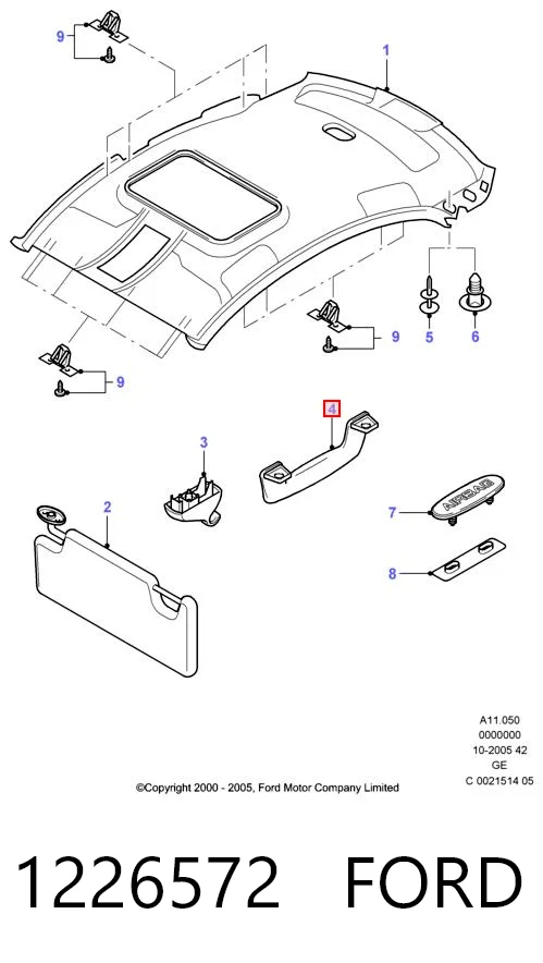 1226572 Ford Поручни (держатели) и крючок для одежды