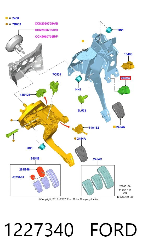 1227340 Ford Датчик тормоза