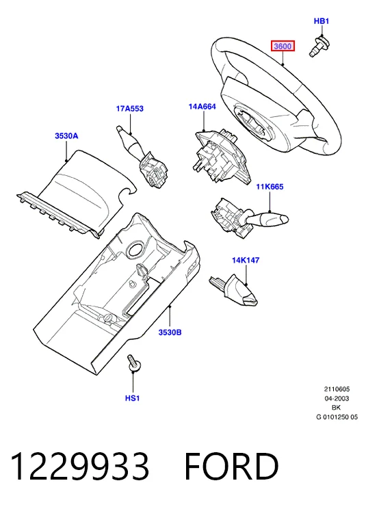 Колесо рулевое на Ford Fusion  JU