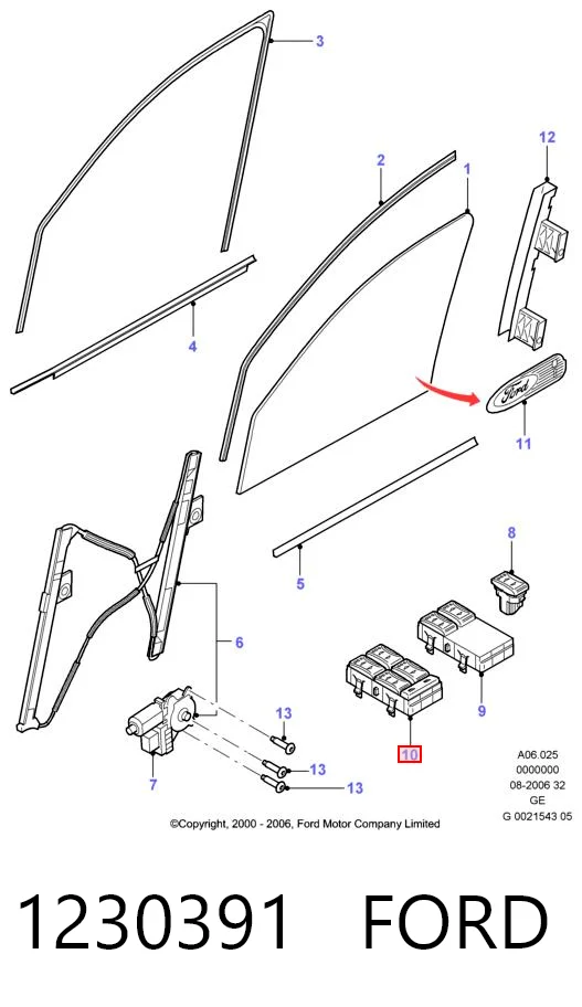 Купить CI51034 Magneti Marelli Кнопки переднего левого стеклоподъёмника