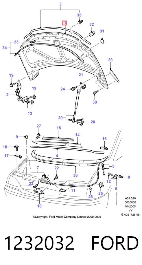  Капот Ford Galaxy 