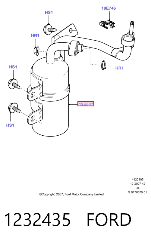 1232435 Ford Ресивер-осушитель кондиционера