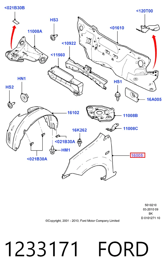 Крыло переднее правое FD10131AR TYG