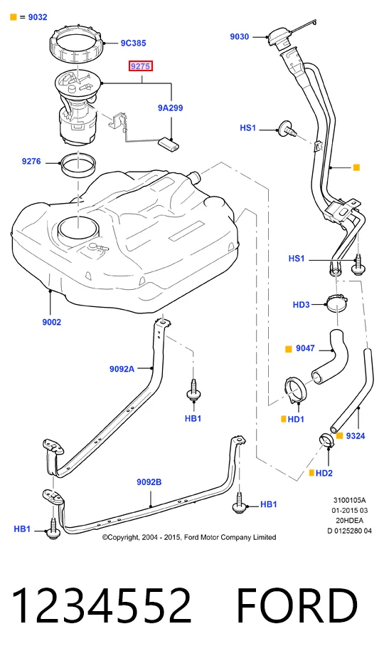 1234552 Ford Электробензонасос