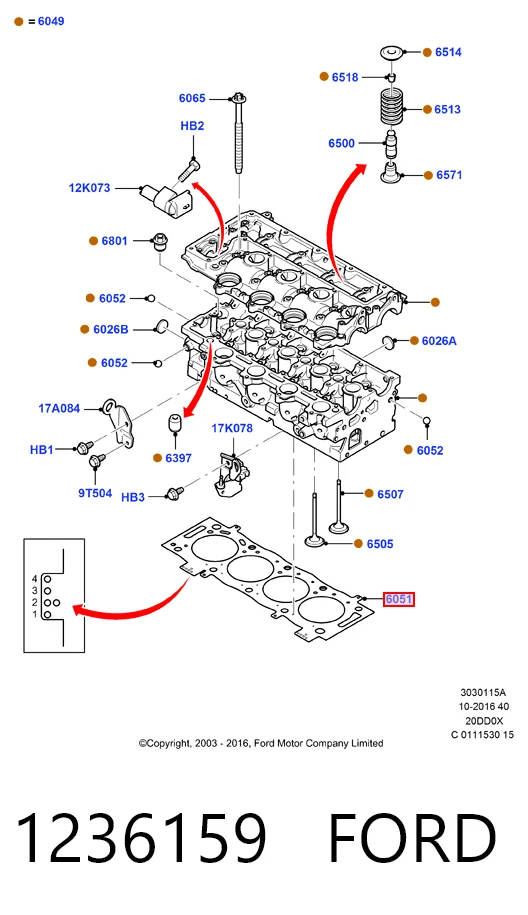 Прокладка ГБЦ AJ10157310 Ajusa