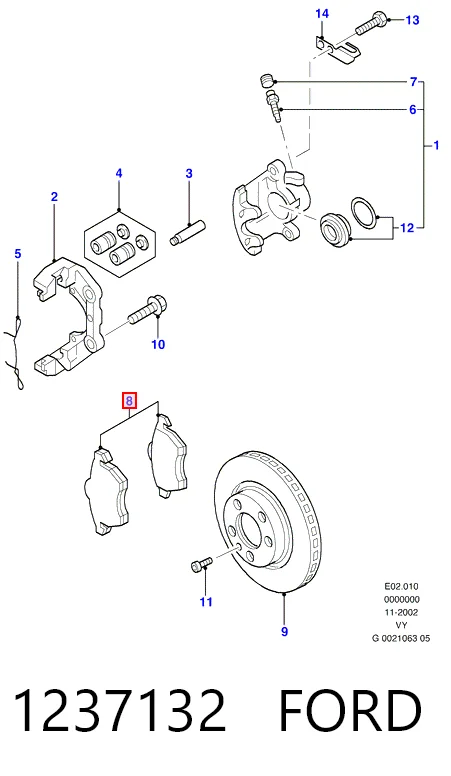 1237132 Ford Колодки передние