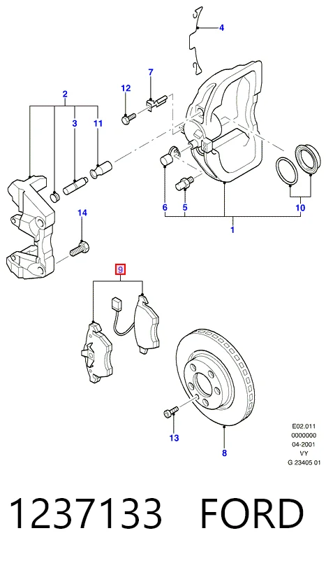 1237133 Ford Колодки передние