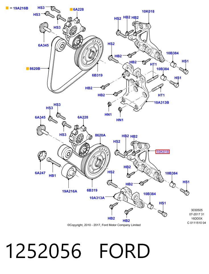 Кронштейн крепления генератора на Ford C-Max  DM2