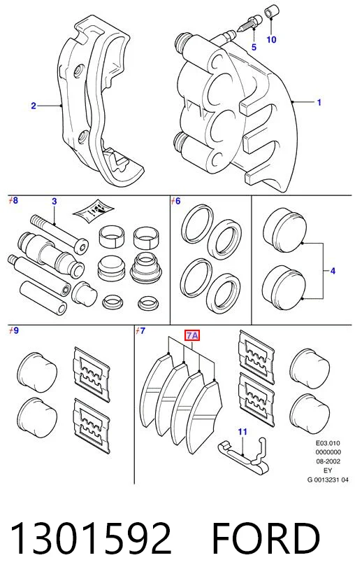 1301592 Ford Колодки передние
