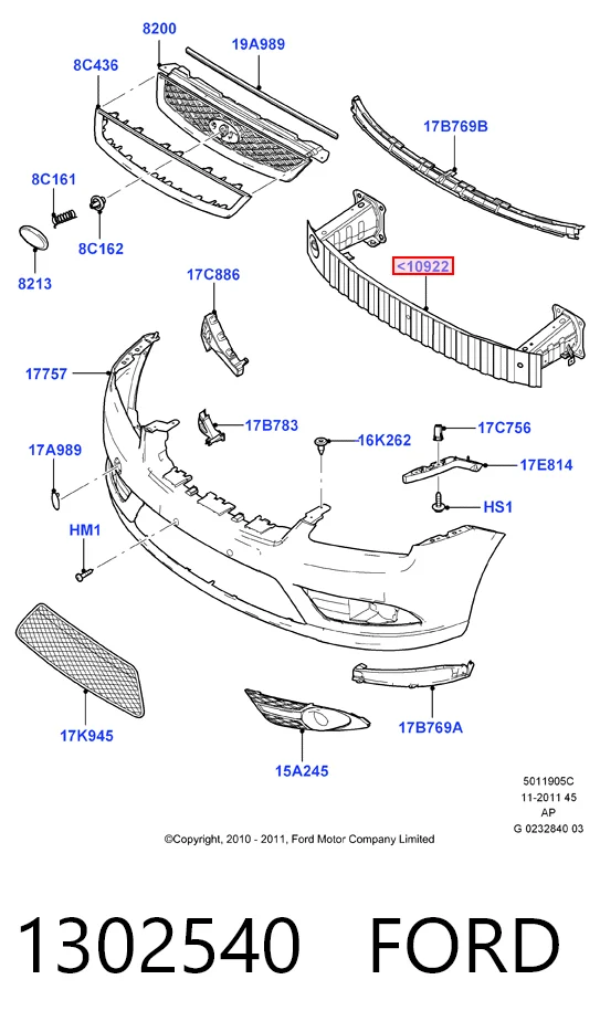 Усилитель переднего бампера KH2533940 Starline