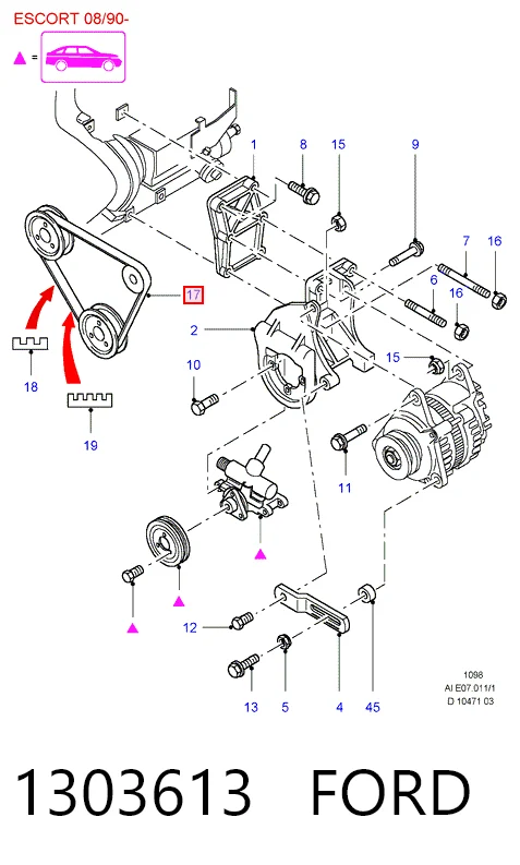 Ремень кондиционера Honda 38920PK1A04