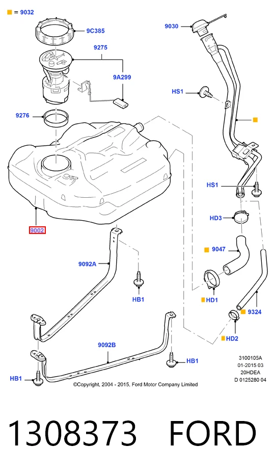 Бак топливный на Ford Focus II DA, HCP, DP
