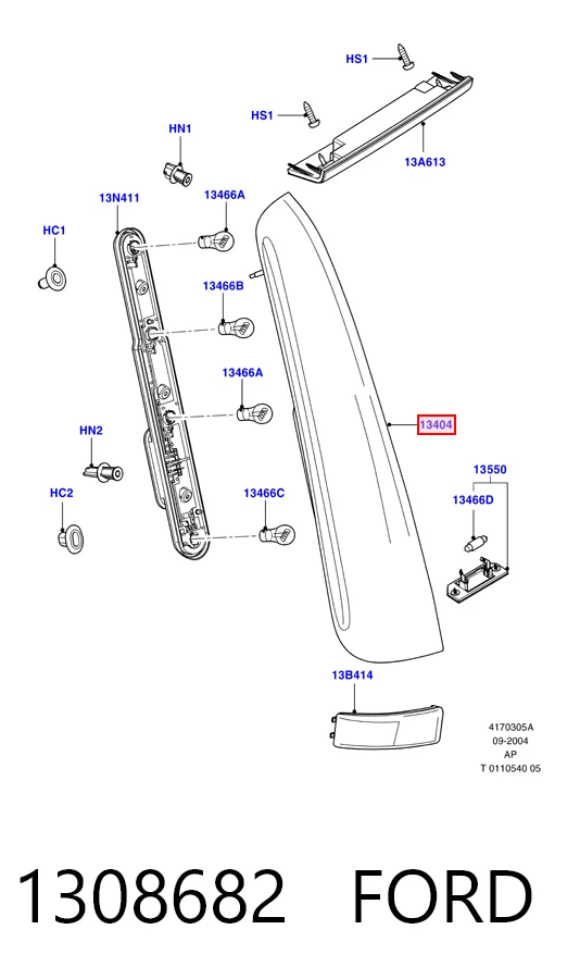 Задний левый стоп на Ford C-Max  DM2