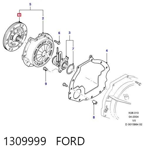 MD5086 Mecarm Диск сцепления ведомый