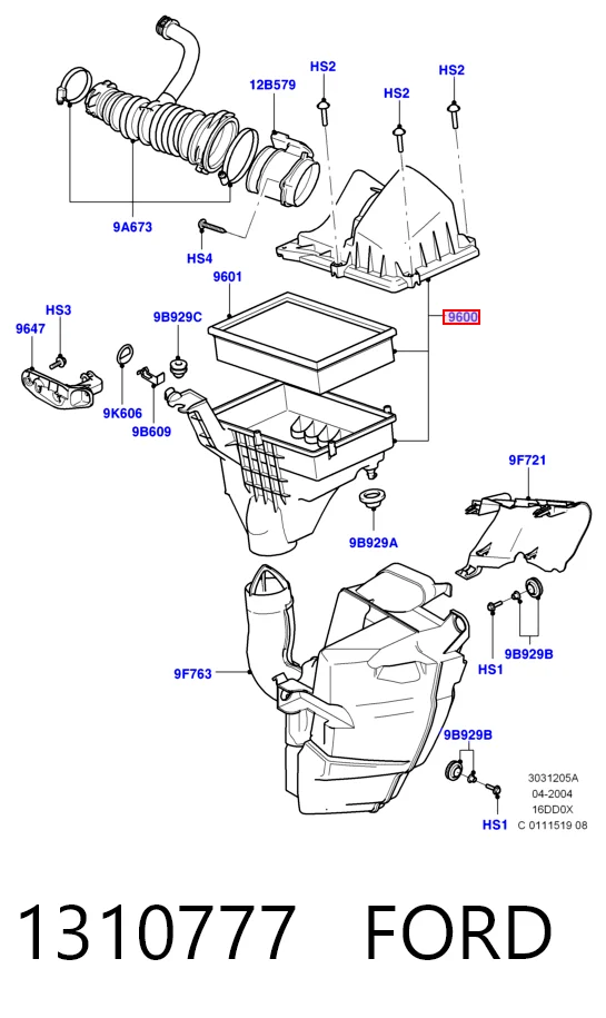 Коробка фильтра на Ford C-Max  DM2