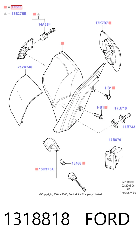 Наружное зеркало правое Ford Focus II хэтчбек (DA, HCP, DP) (2004 - 2011) цена, от 44.07 USD