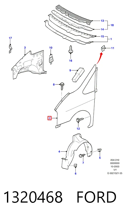  Крыло переднее левое Ford Galaxy 