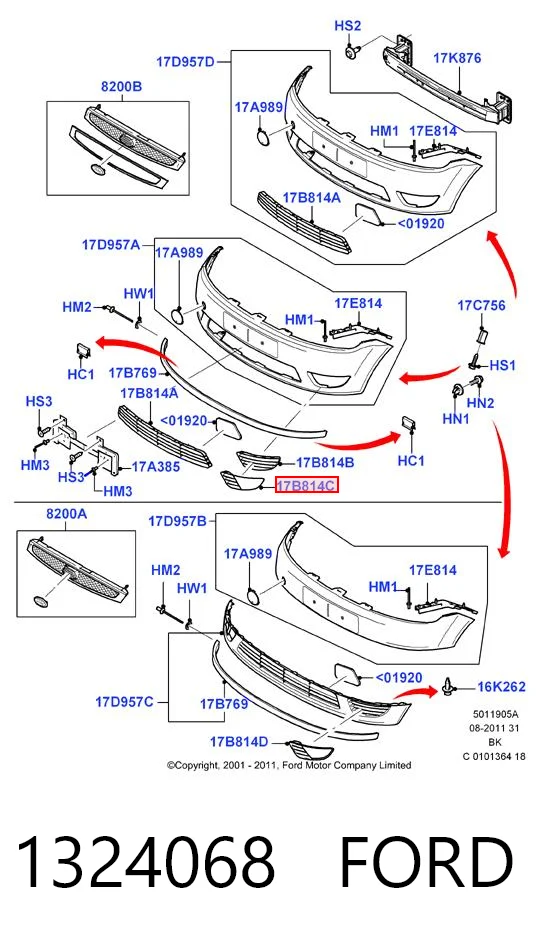 TYG2S6119952BCYYIF Hmpx Заглушка ПТФ бампера переднего правая