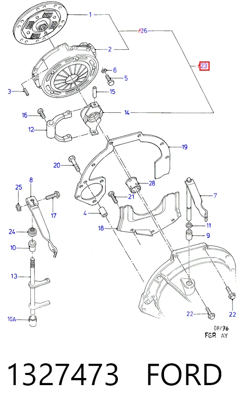 Комплект сцепления (3 части) Ford Escort VII хэтчбек (GAL, AAL, ABL) (1995 - 1998) цена, от 74.16 USD