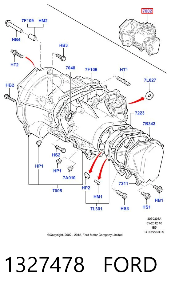 КПП в сборе на Ford Fusion  JU