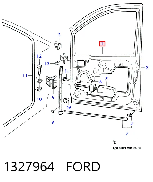  Дверь передняя левая Ford Galaxy 