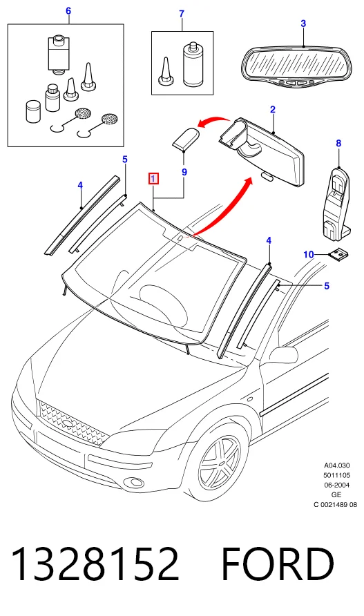  Лобовое стекло Ford Mondeo 3