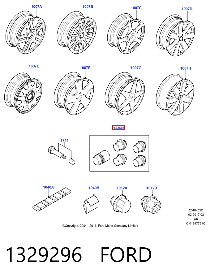 Купить Колесный болт Форд Фиеста Mk5 JH, JD