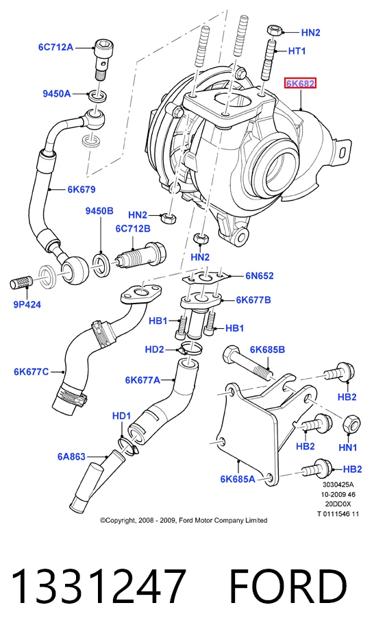 1331247 Ford Турбонаддув