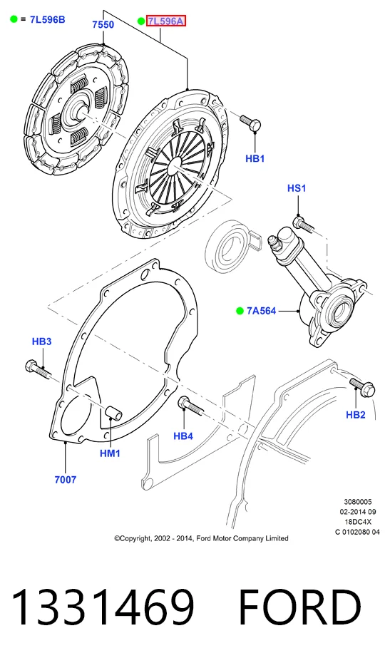 1331469 Ford Сцепление в сборе