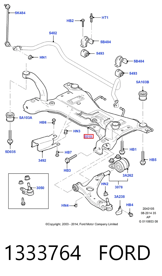  Подрамник передний Ford C-Max 
