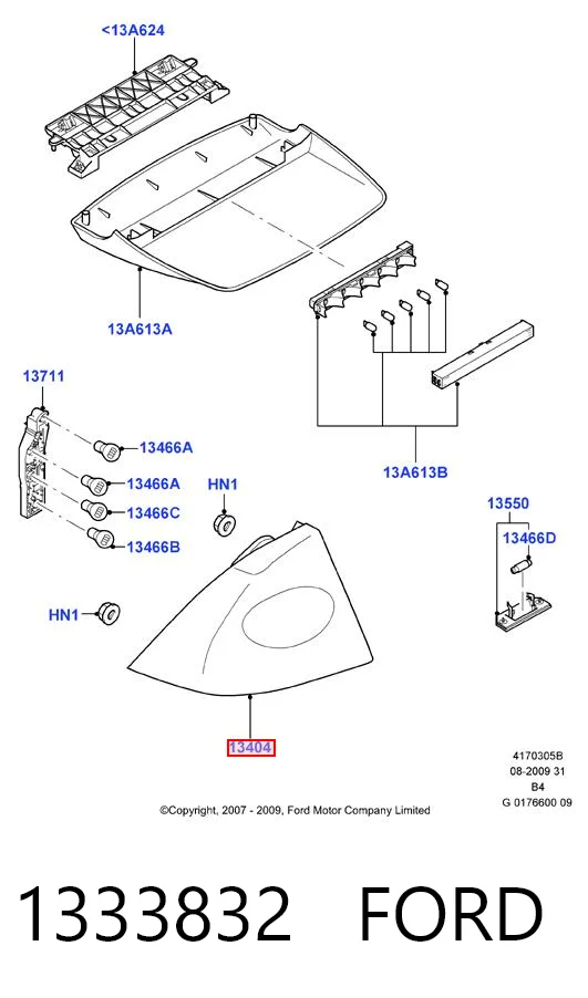 1333832 Ford Фонари задние