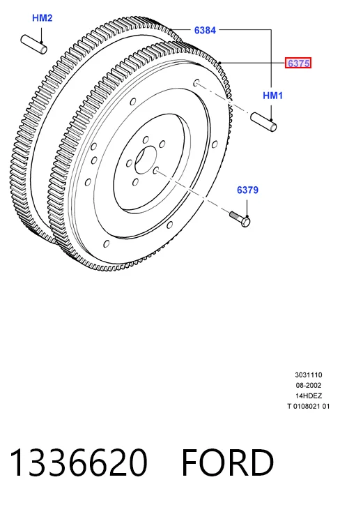 Демпферный маховик на Ford Fusion  JU
