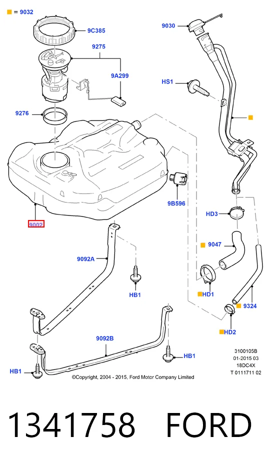 Бак топливный на Ford C-Max  DM2