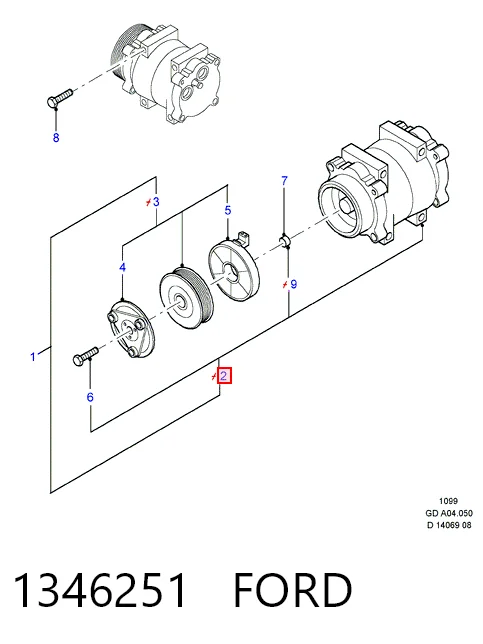 1346251 Ford Компрессор хладагента
