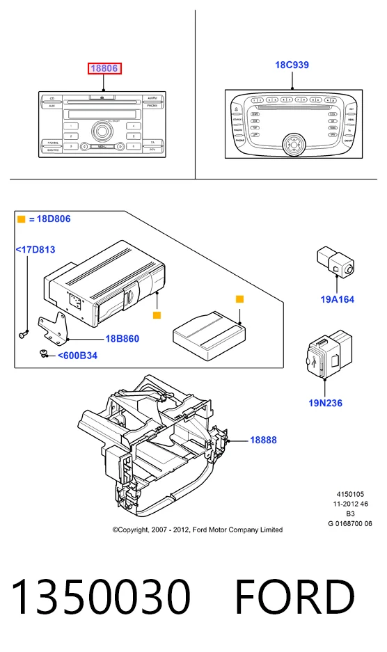 Магнитола Ford C-Max 