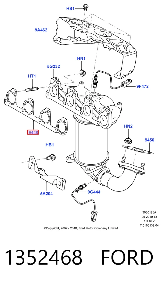 Купить 1352468 Volvo Прокладка коллектора