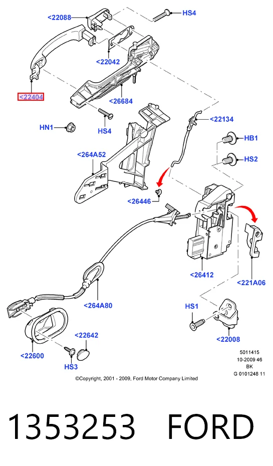 Ручка двери передней наружная DP Group BP75411 цена, от 8.87 USD